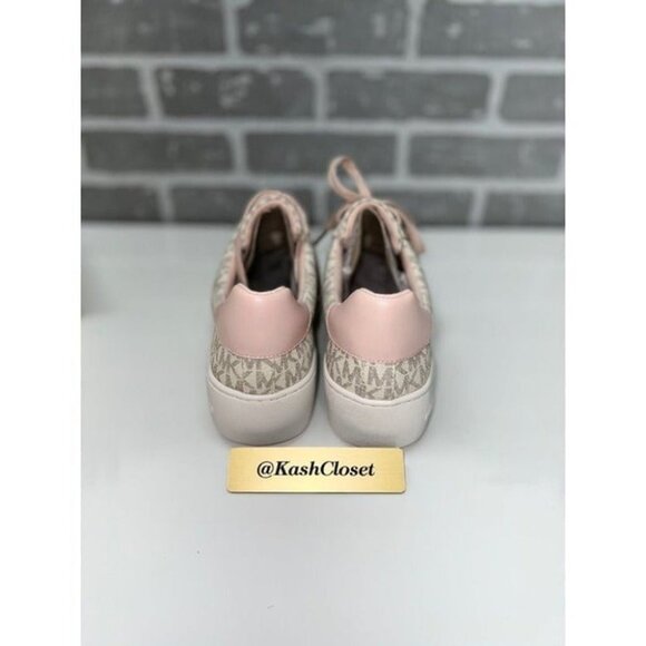 Michael Kors shoes poppy logo stripe sneakers powderblush size 9 - Picture 6 of 9